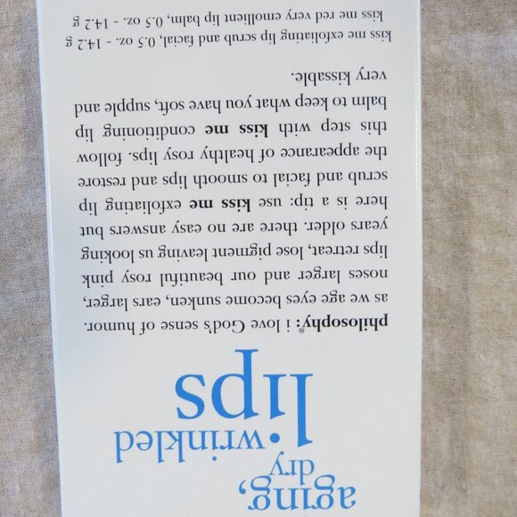 NEW Philosophy 'Kiss Me' Duo - Lip Scrub, Lib Balm 0.5oz Each - Picture 5 of 5